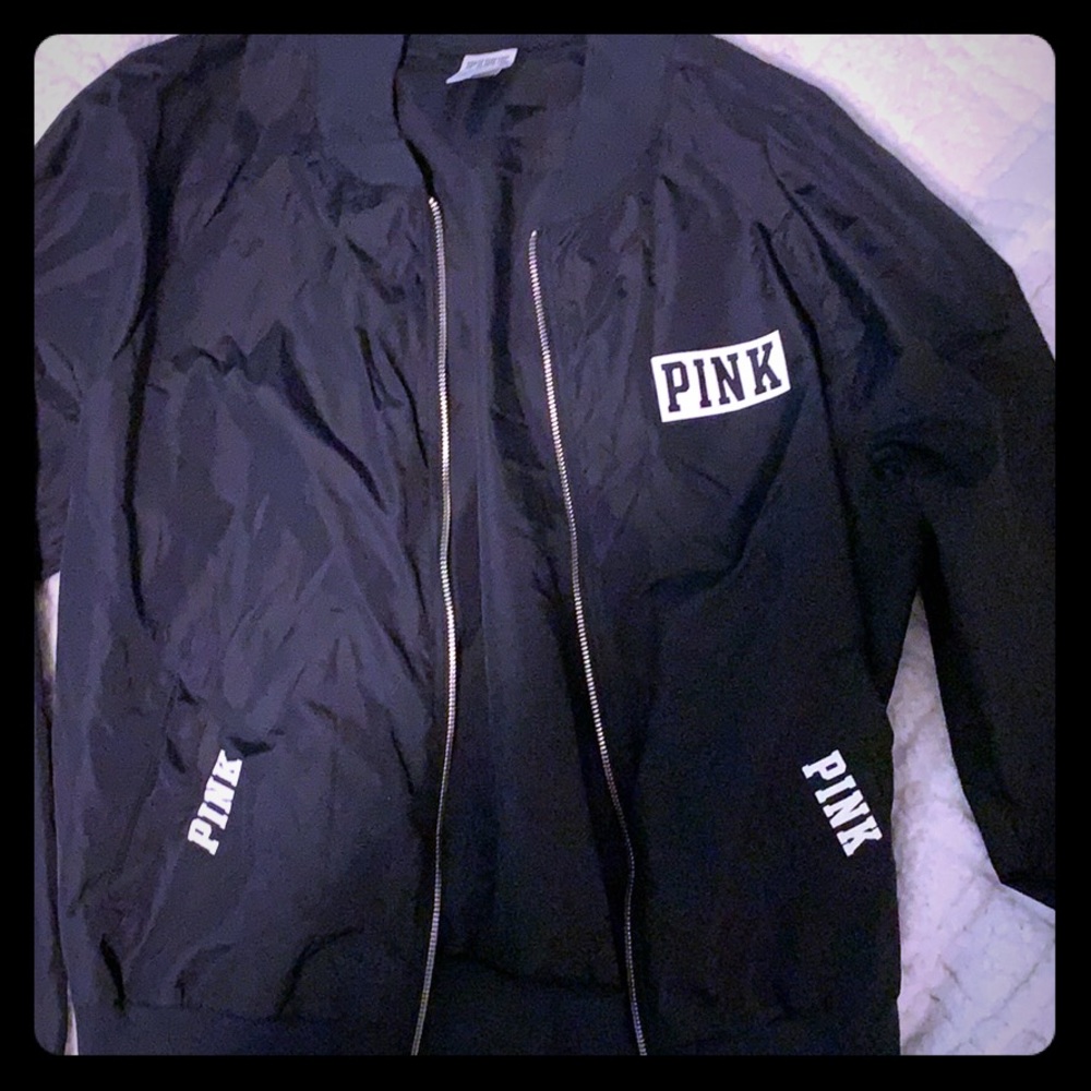 Victoria’s Secret PINK black bomber jacket